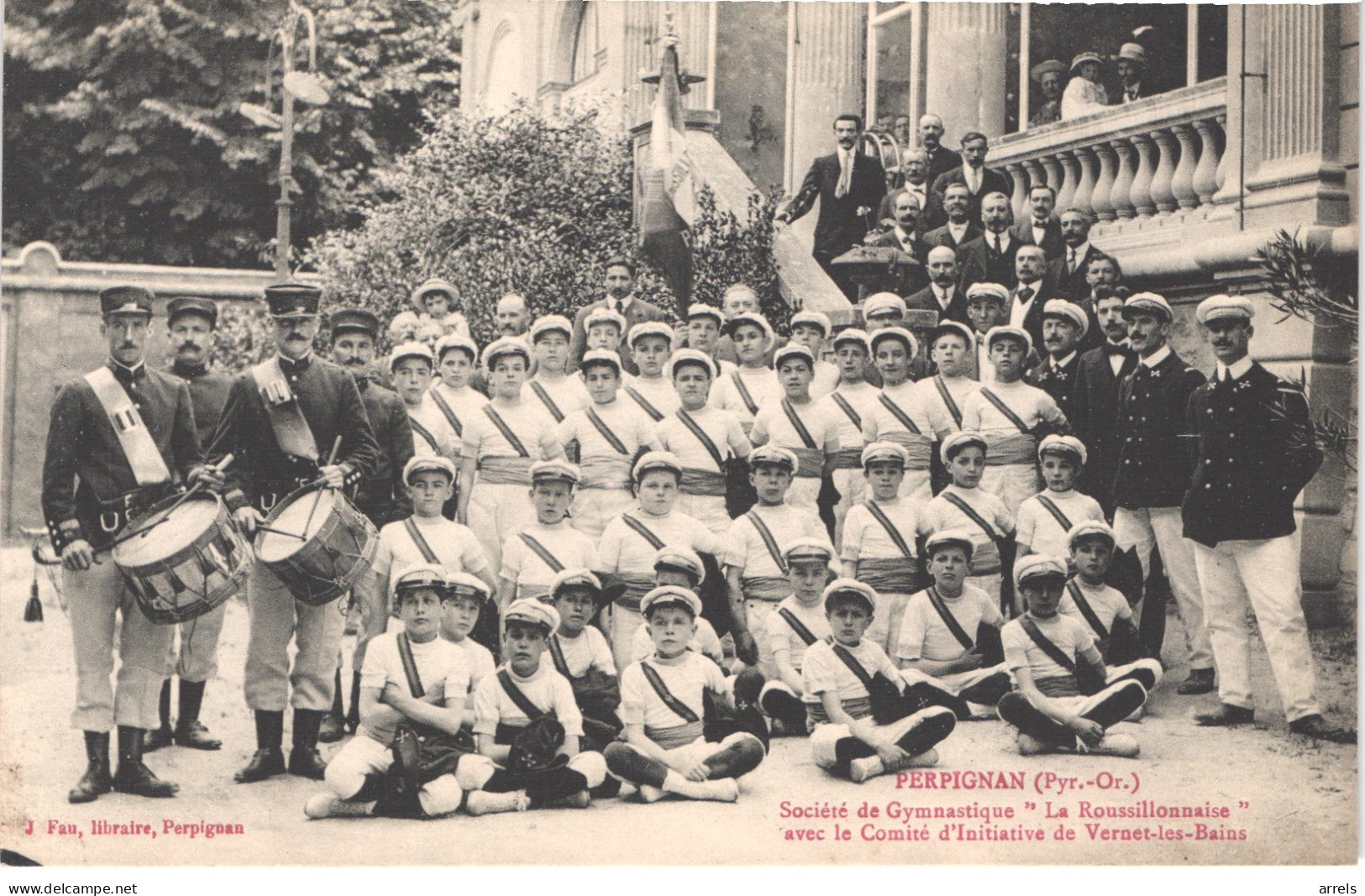 FR66 PERPIGNAN - Fau - Gymnastique La ROUSSILLONNAISE - Comité De VERNET LES BAINS -  Tambours - Animée - Belle - Musique