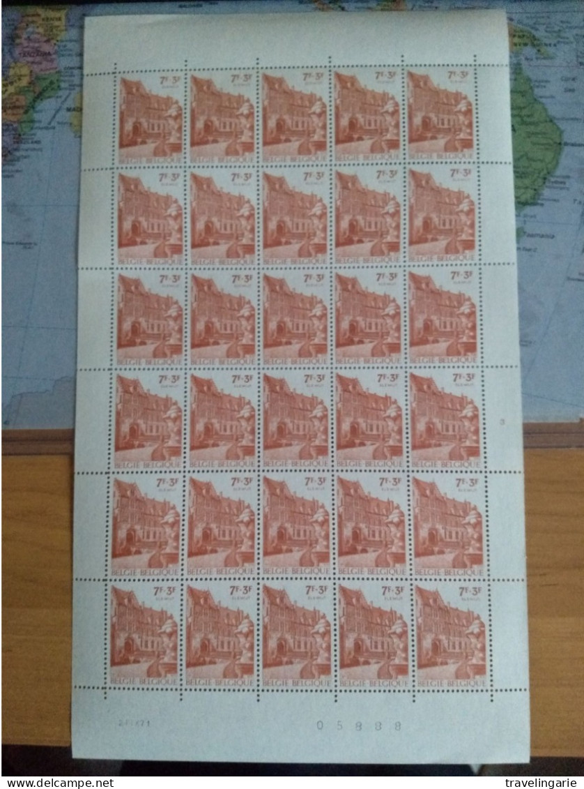 Belgium 1971 Belgica '72 Stamp Exhibition Complete Set In Full Sheets MNH ** - 1971-1980