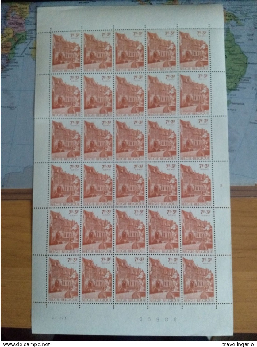 Belgium 1971 Belgica '72 Stamp Exhibition Complete Set In Full Sheets MNH ** - Philatelic Exhibitions