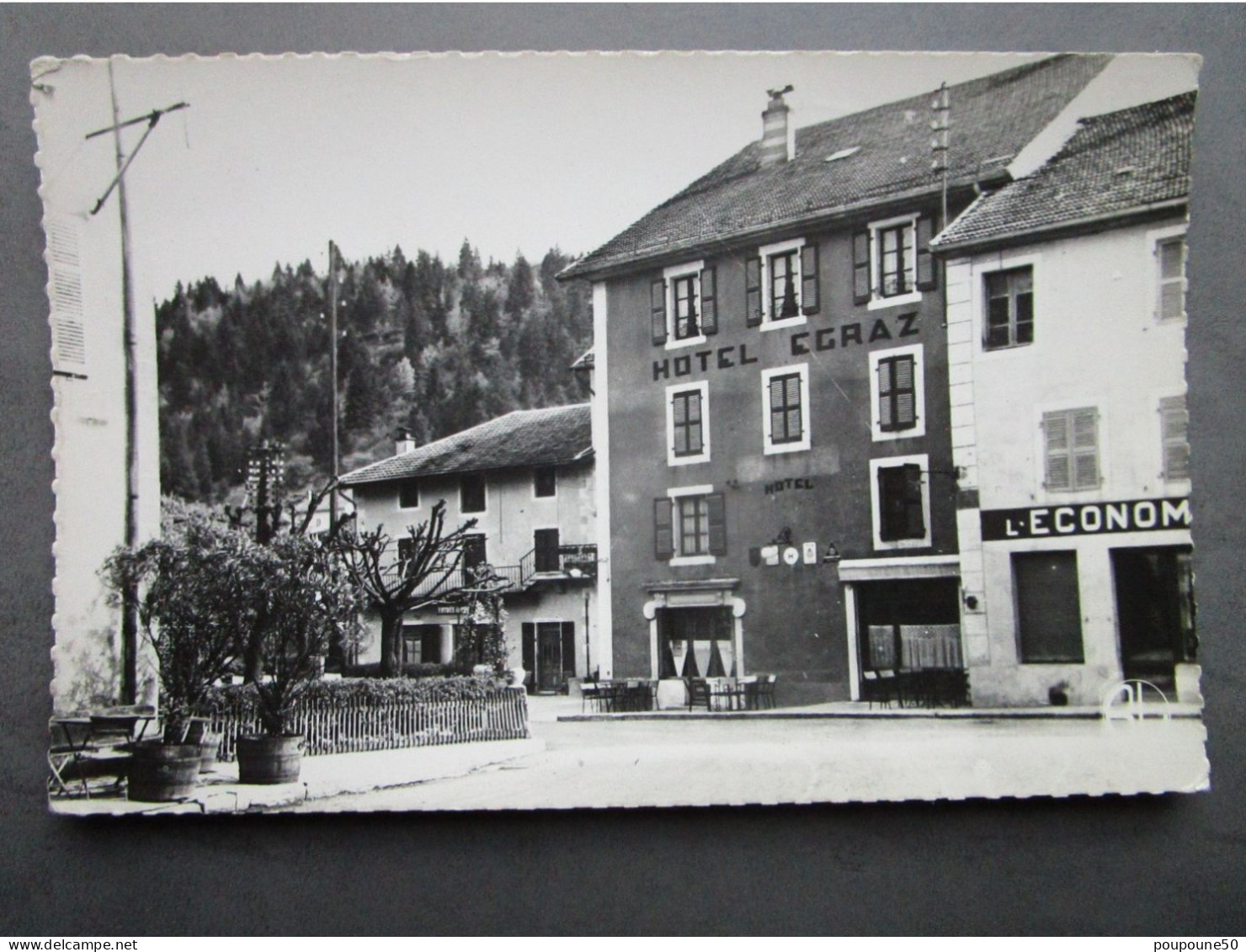 CP 01 Vues De L'Ain SAINT GERMAIN DE JOUX  - Hôtel EGRAZ L'épicerie L'Economique Vers 1950 - Bellegarde-sur-Valserine