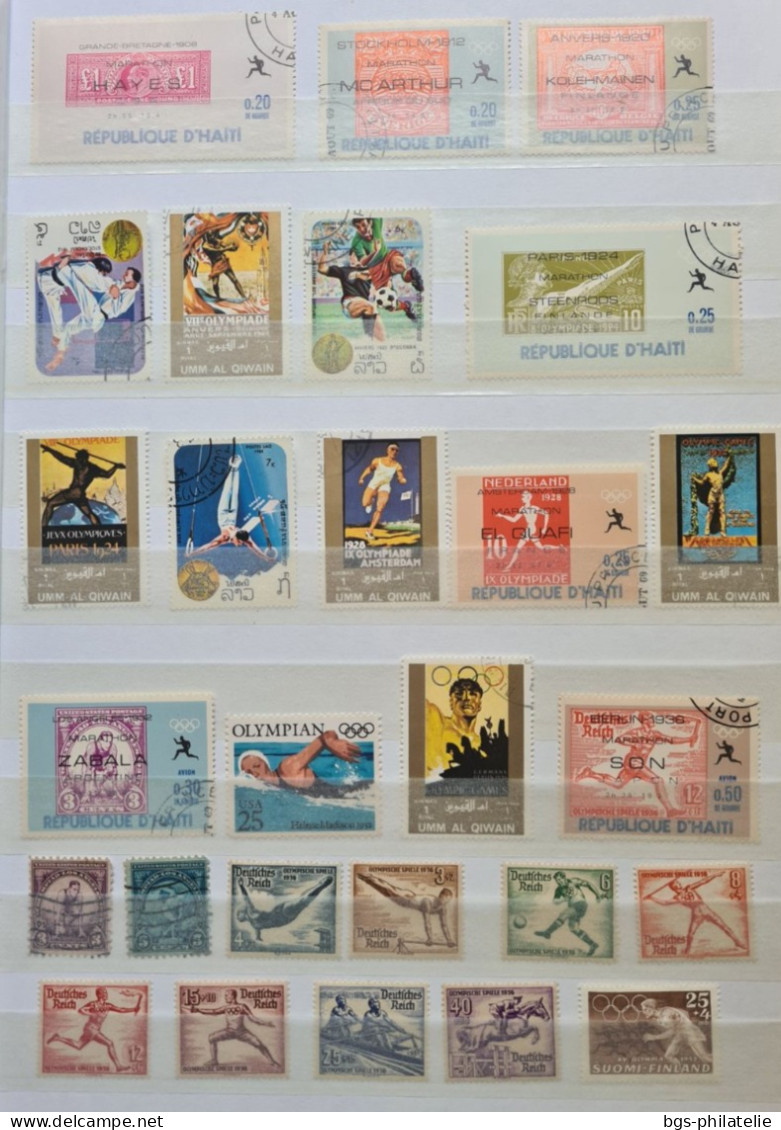 Collection De Timbres Sur Le Thème Des JEUX OLYMPIQUES. - Collections (without Album)