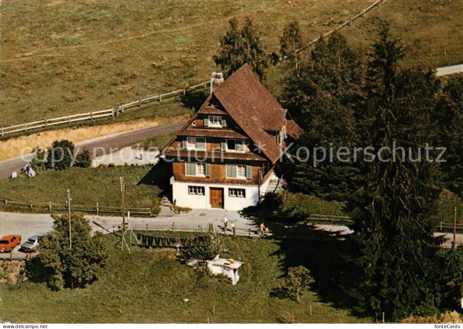 13802788 Zugerberg ZG Restaurant Vordergeissboden Fliegeraufnahme  - Sonstige & Ohne Zuordnung