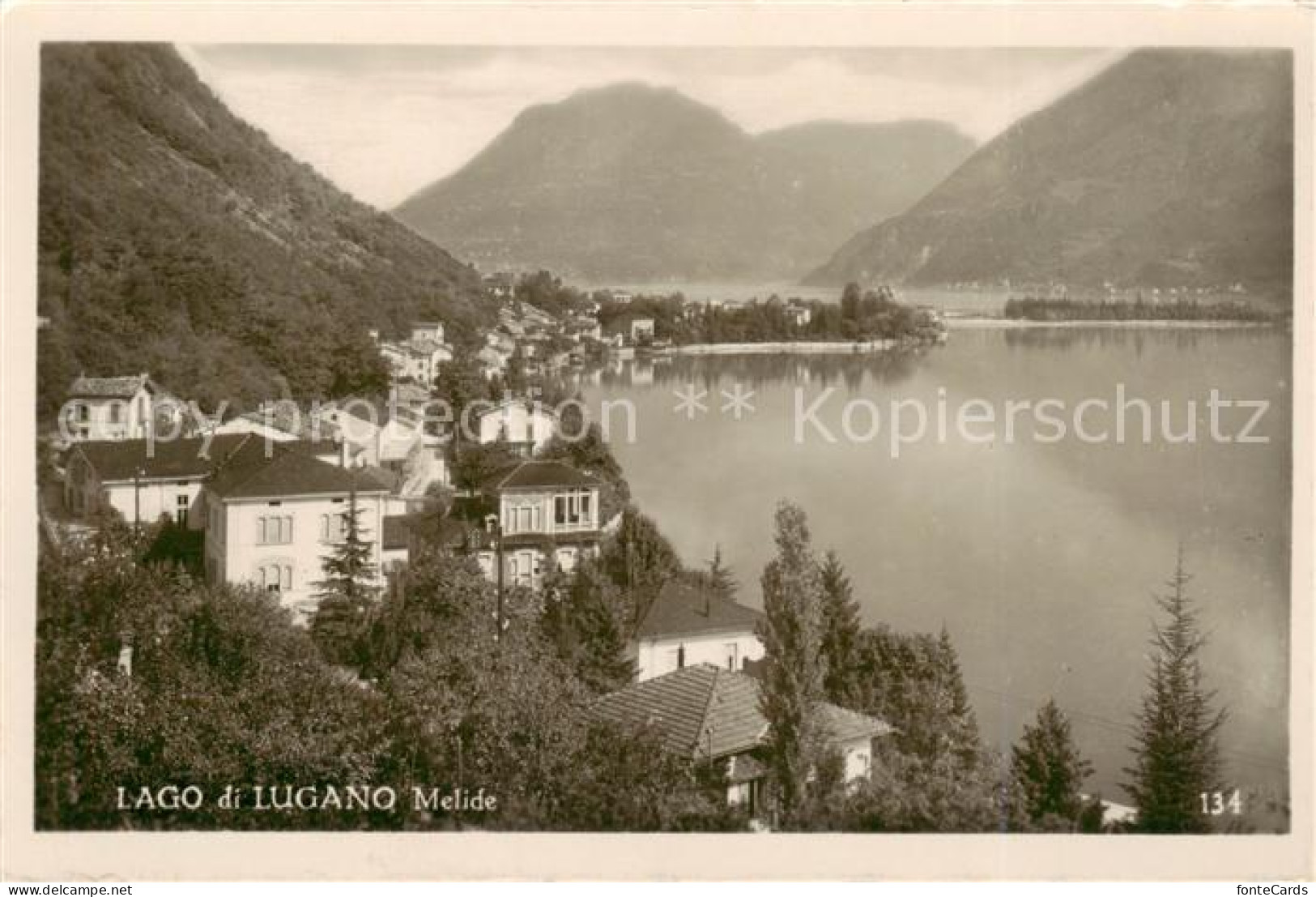 13802518 Melide Lago Di Lugano Panorama  Melide Lago Di Lugano - Otros & Sin Clasificación