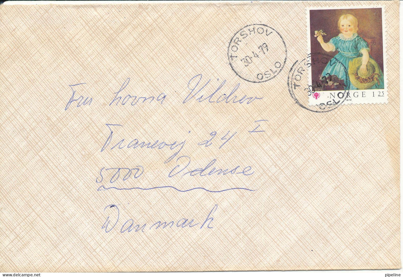 Norway Cover Sent To Denmark Torshov 30-4-1979 Single Franked - Lettres & Documents