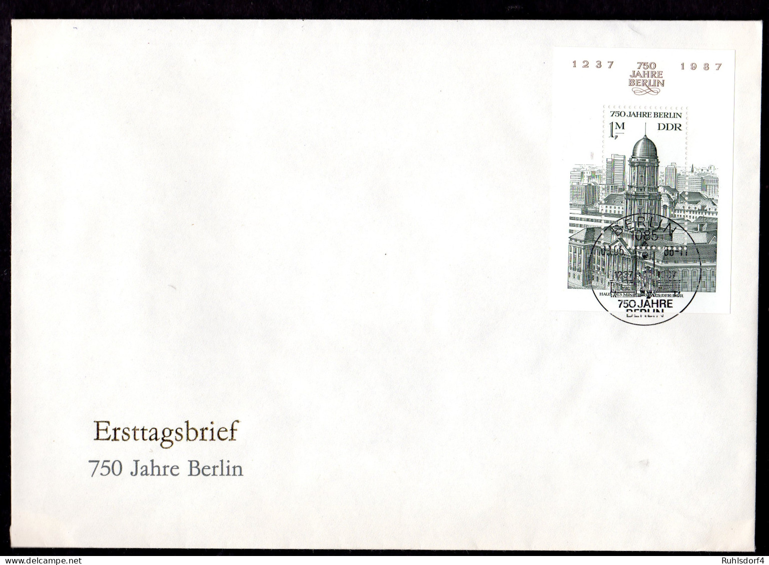 DDR, FDC Block "750 Jahre Berlin" - Sonstige & Ohne Zuordnung