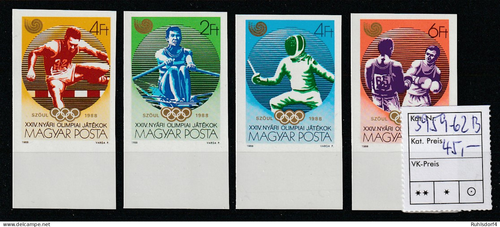 Ungarn, Olympiade 1988, Geschnitten (3959-62 B), Postfrisch ** - Andere & Zonder Classificatie