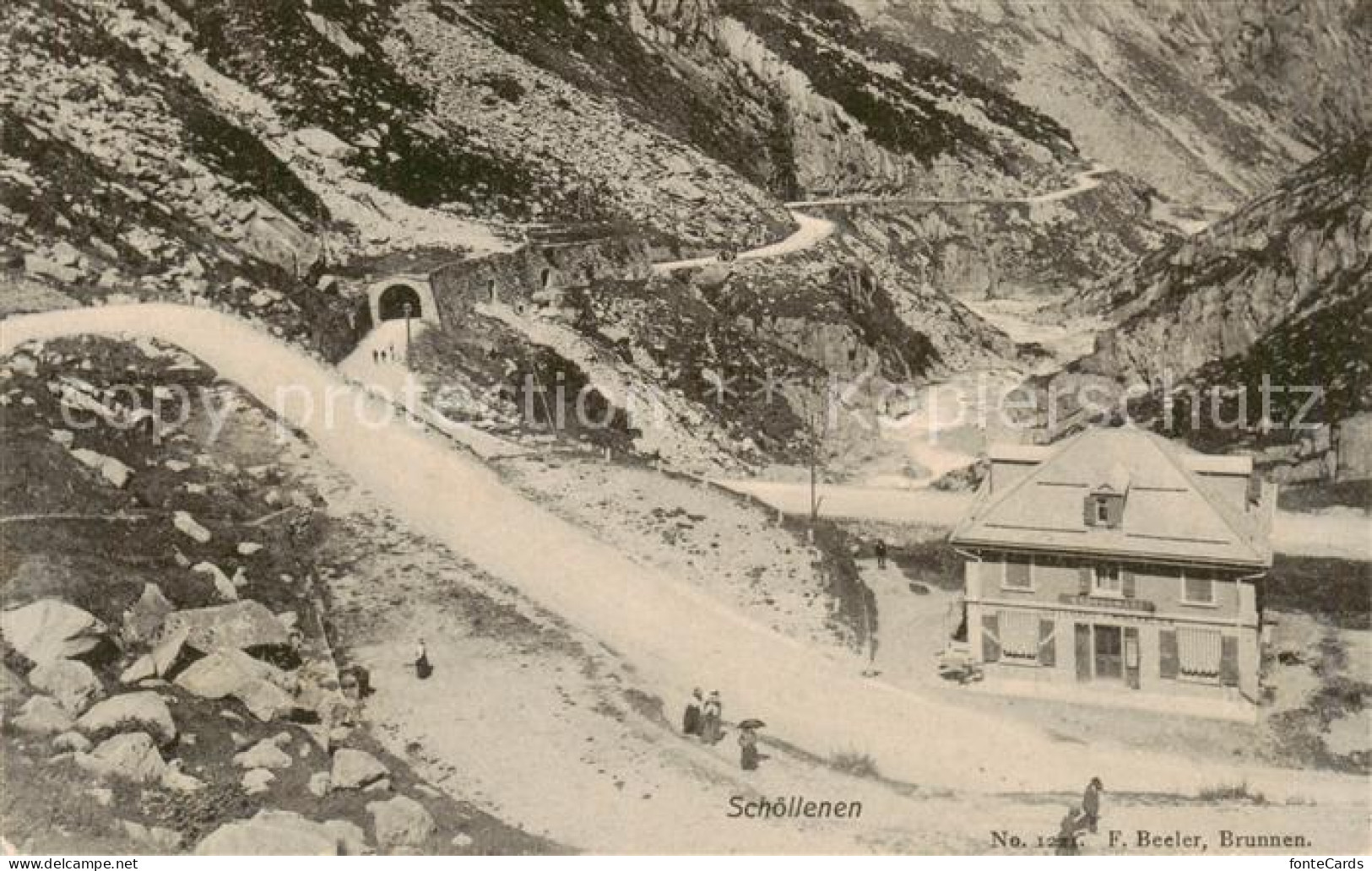 13802442 Schoellenen UR Panorama Bergpass Tunnel Berggasthof  - Otros & Sin Clasificación