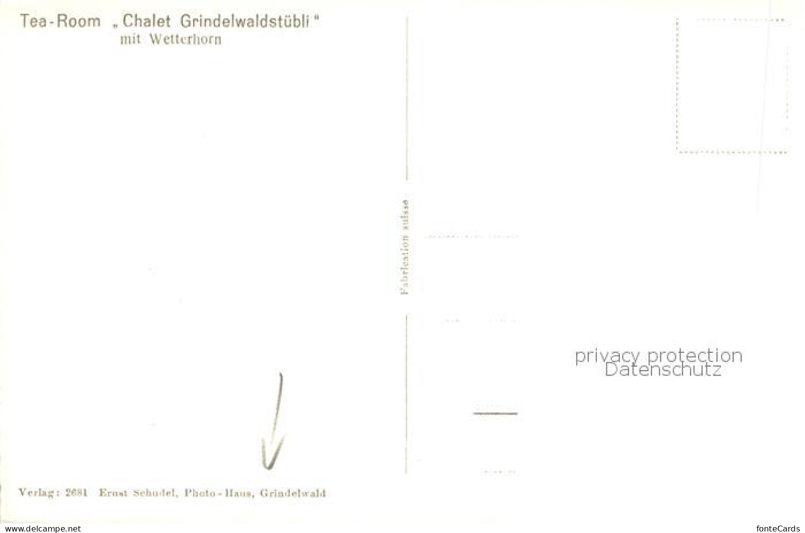 13802431 Grindelwald Tea-Room Chalet Grindelwaldstuebli Mit Wetterhorn Berner Al - Otros & Sin Clasificación