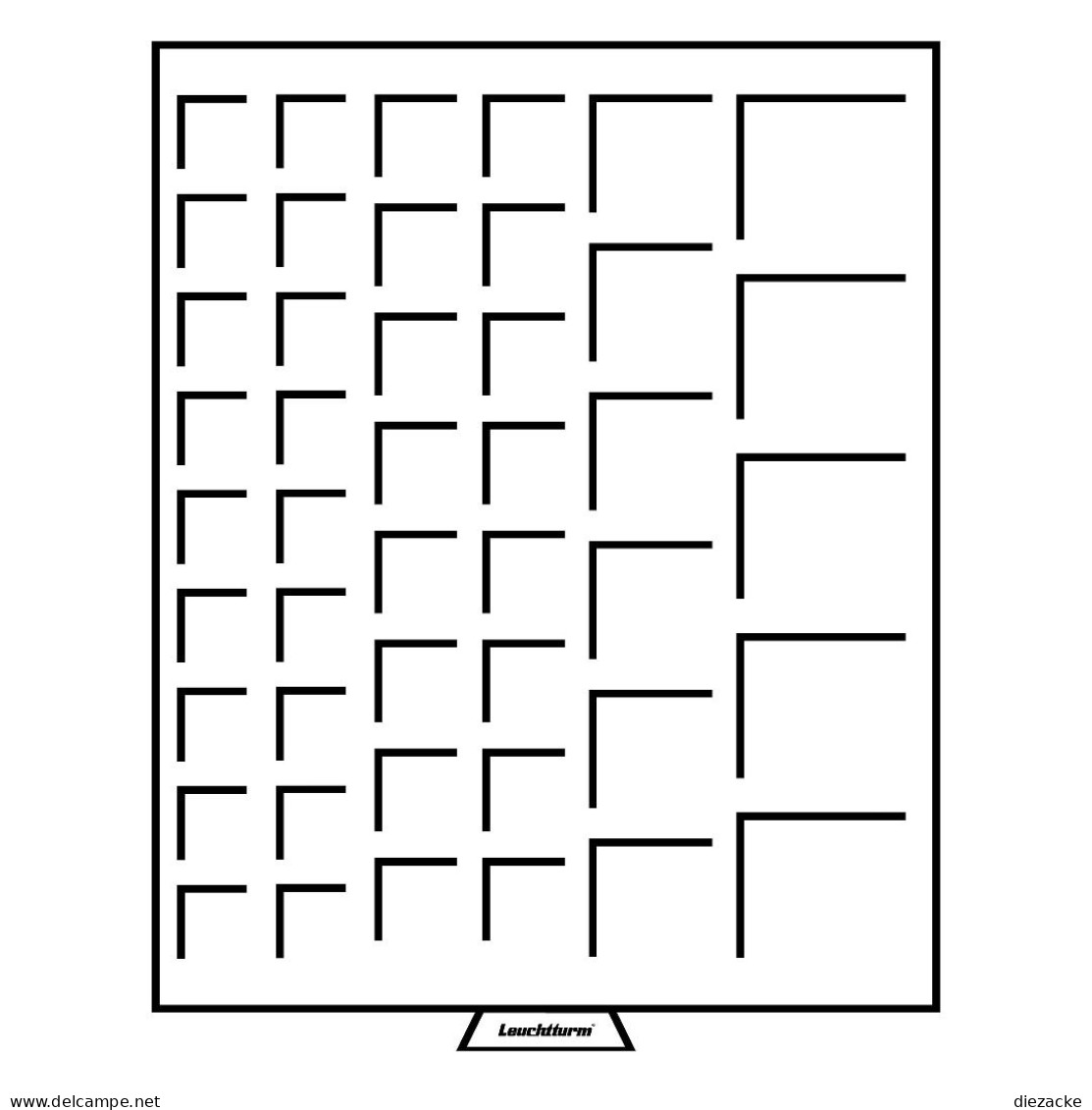 Leuchtturm Rauchfarbene Münzbox 45 Eckige Fächer Mit Div. Durchmesser 316902 Neu - Material