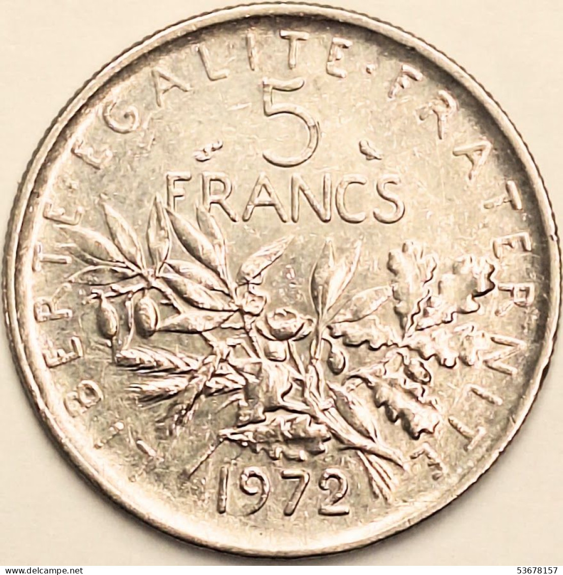 France - 5 Francs 1972, KM# 926a.1 (#4337) - 5 Francs