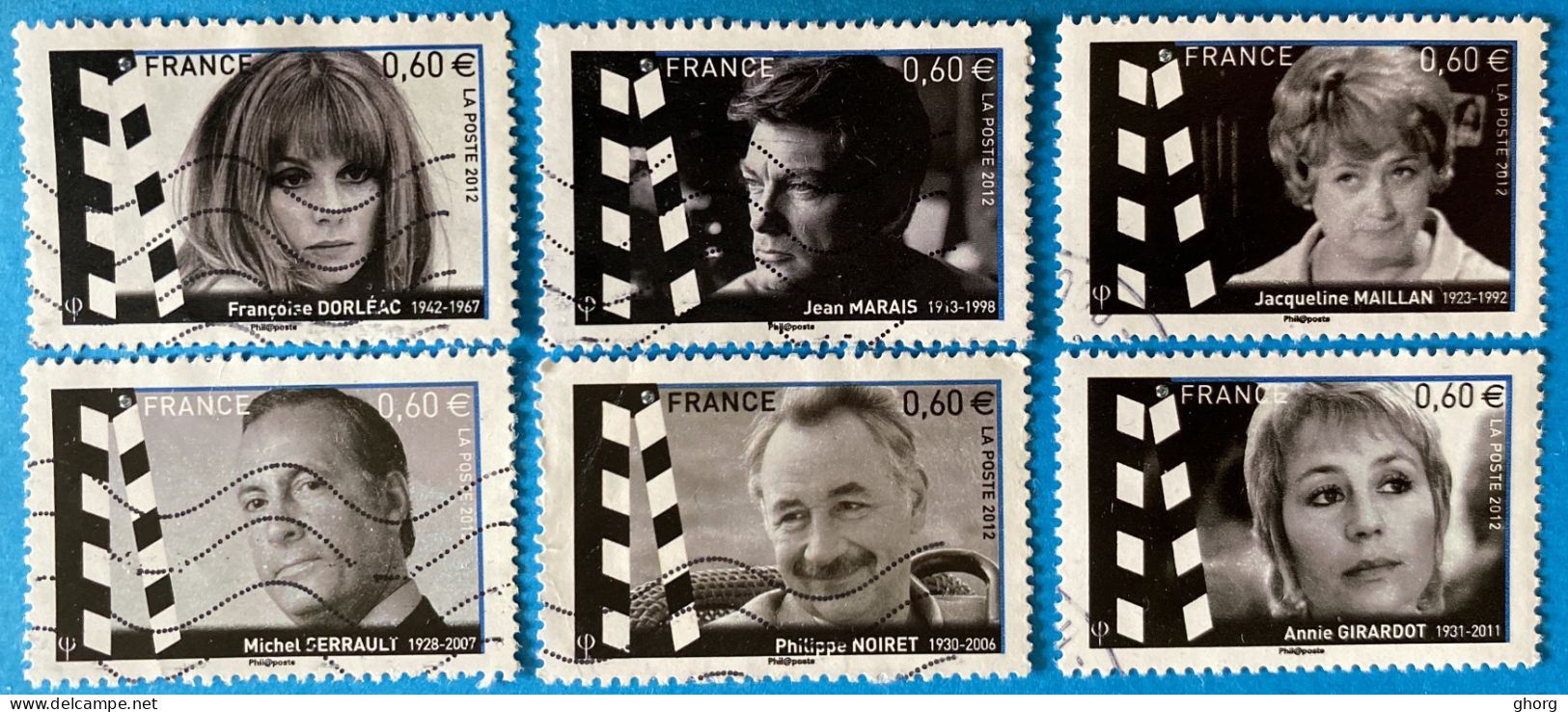 France 2012 : Grands Nom Du Cinéma Français N° 4690 à 4695 Oblitéré - Used Stamps