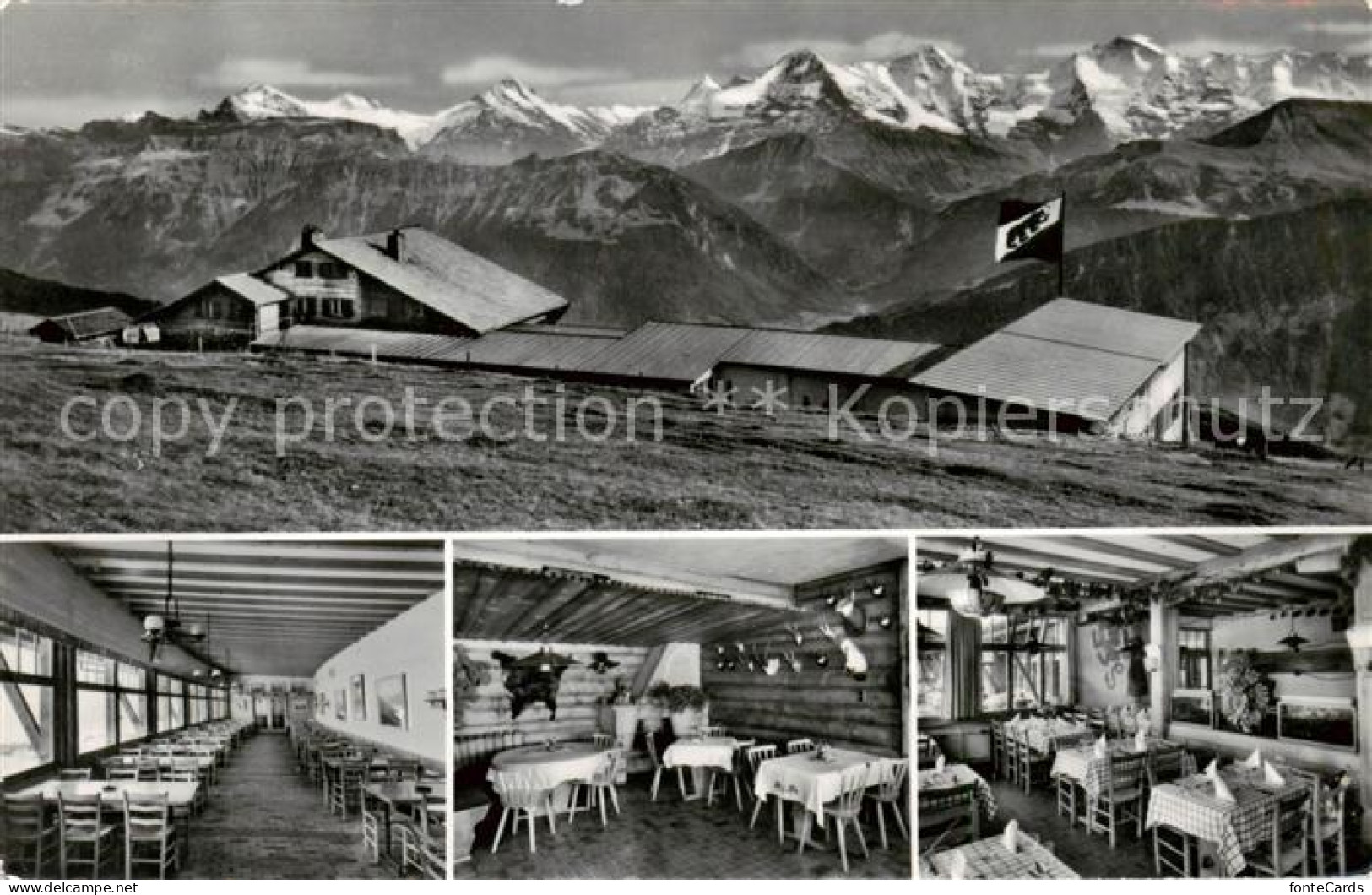 13802298 Niederhorn BE Hotel Restaurant Berghaus Niederhorn Gastraeume Eiger Moe - Andere & Zonder Classificatie