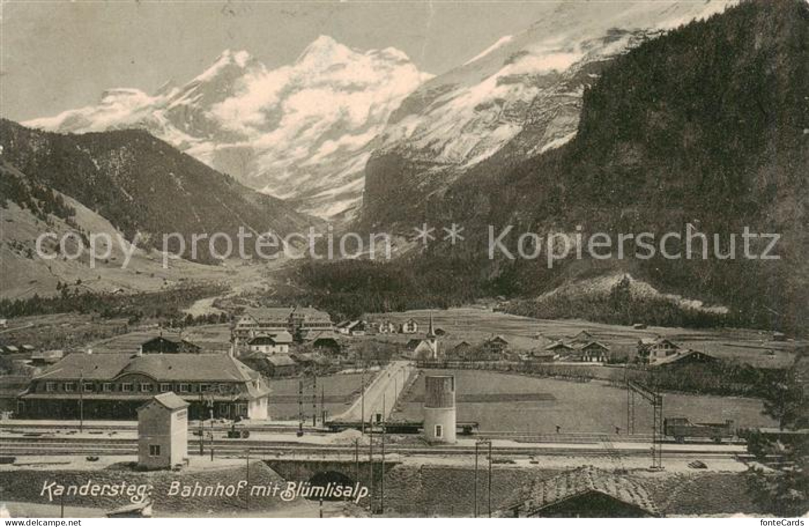 13802284 Kandersteg BE Bahnhof Mit Bluemlisalp Kandersteg BE - Andere & Zonder Classificatie