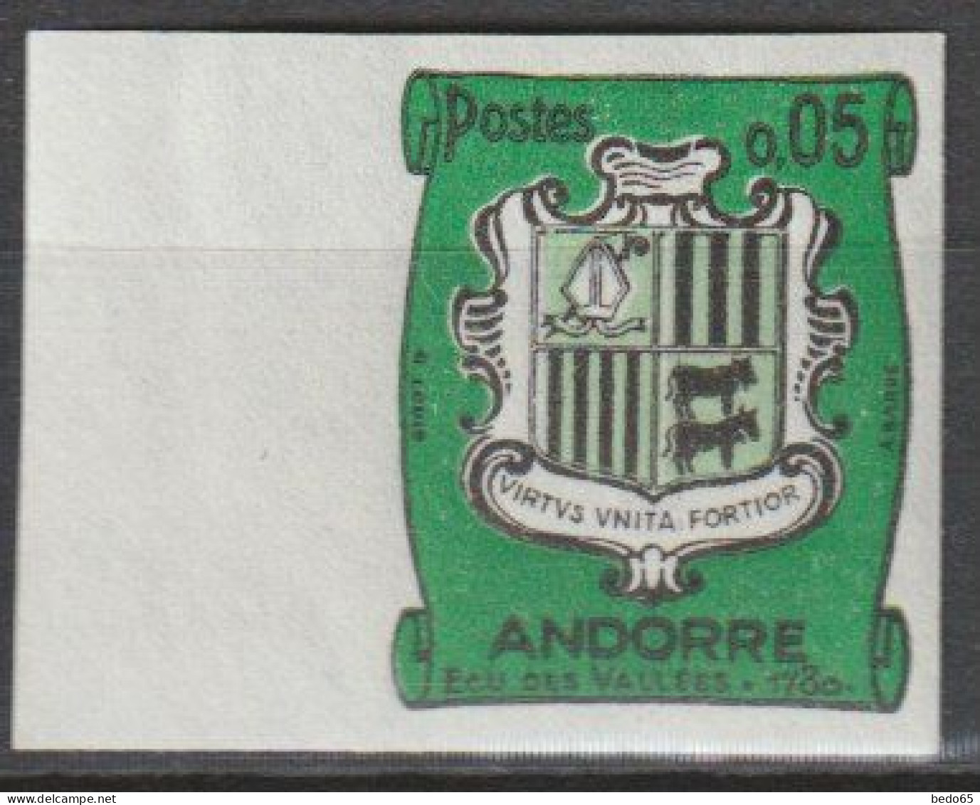 ANDORRE  ARMOIRIES  N° 154 NON DENTELE  NEUF** LUXE / MNH - Neufs