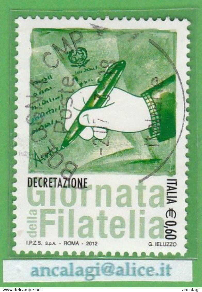 USATI ITALIA 2012 - Ref.1221A "GIORNATA DELLA FILATELIA" 1 Val. - - 2011-20: Oblitérés