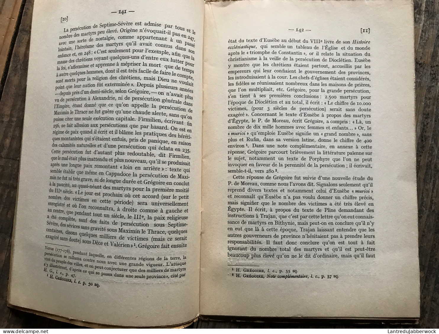 E. VOOSEN Les Persécutions Romaines Etat De La Question Extrait De Revue Diocèsaine De Namur T 12 N°5 1958 - Historia