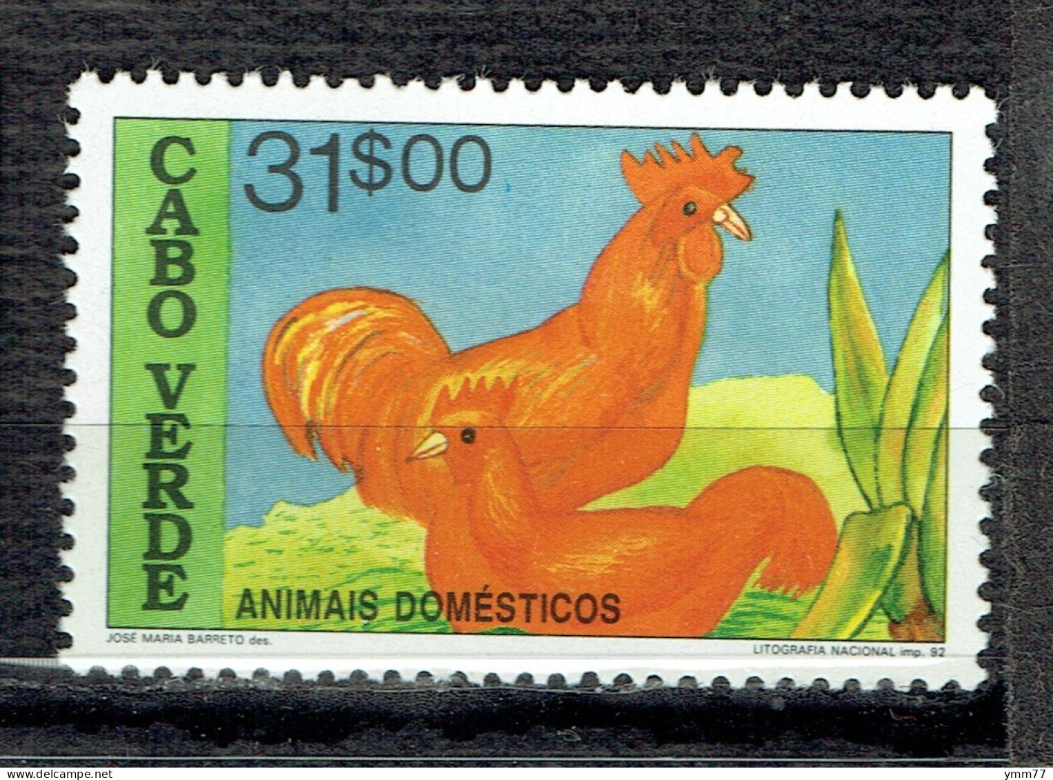 Animaux Domestiques : Coq Et Poule - Kaapverdische Eilanden