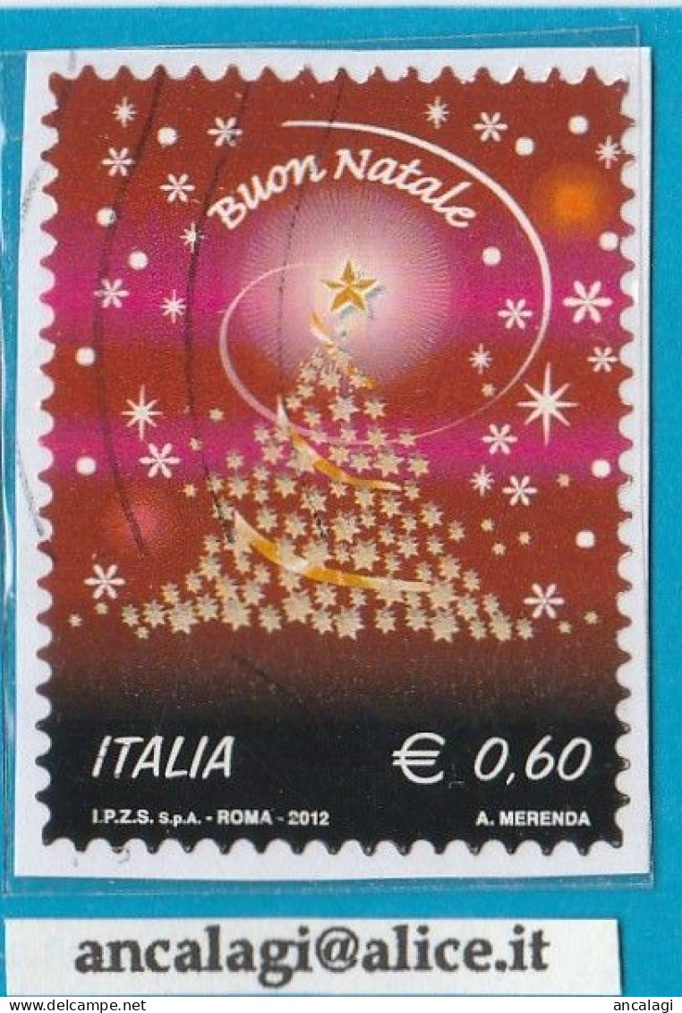 USATI ITALIA 2012 - Ref.1222 "NATALE" 1 Val. - - 2011-20: Afgestempeld