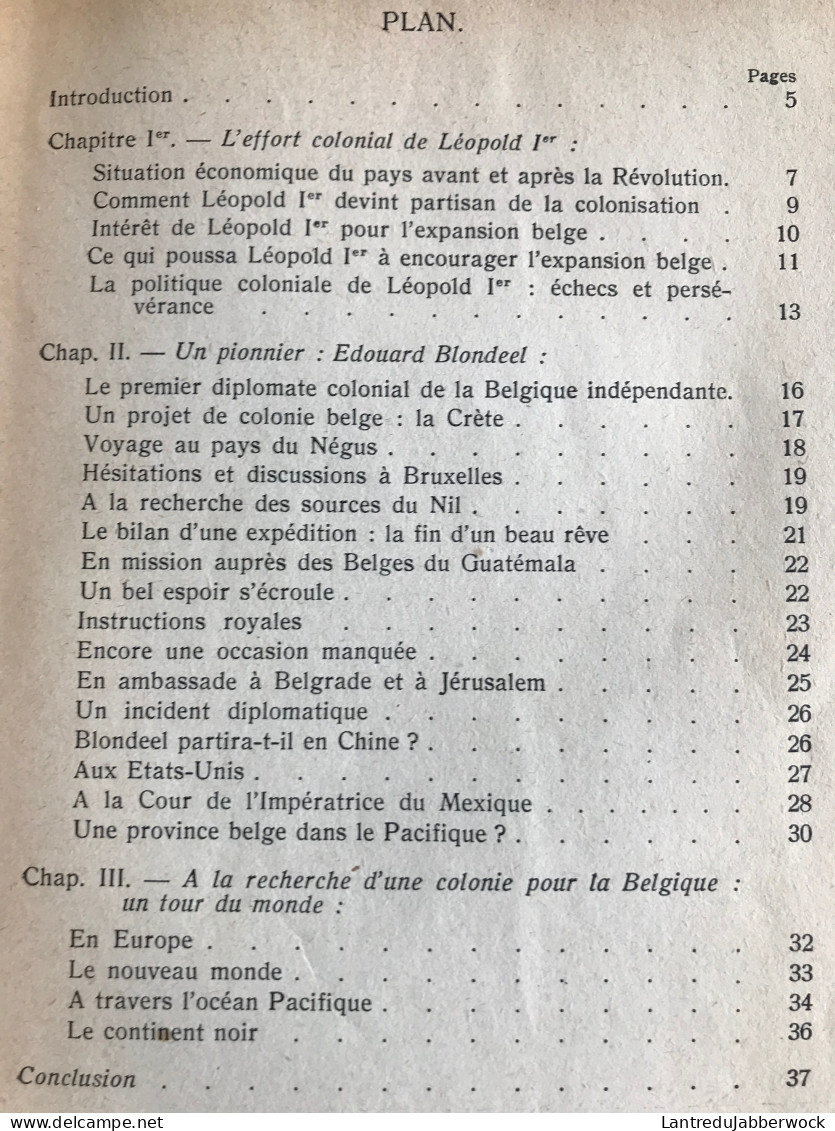 DUCHESNE L'expansion Mondiale De La Belgique Sous Le Règne De Léopold 1er 1831 1865 Revue LA NATION 23 1948 Régionalisme - Belgique