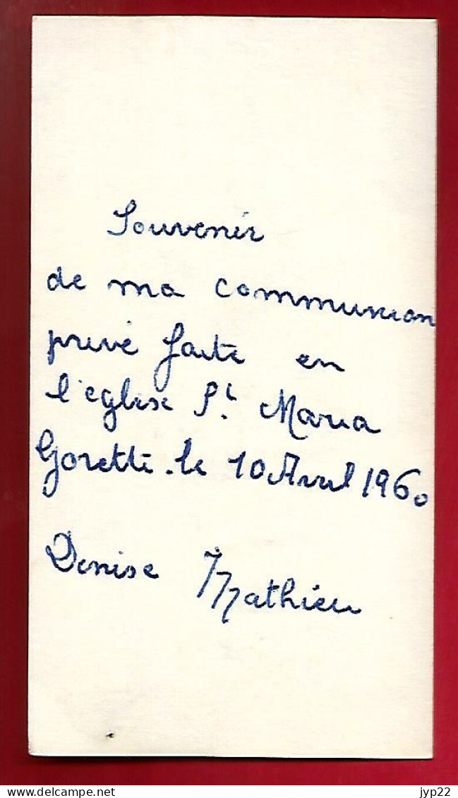 Image Pieuse Ed ? Ô Jésus Vous êtes Ma Lumière Et Mon Salut - Denise Mathieu Saint Maria Goretti 10-04-1960 Epinal - Santini