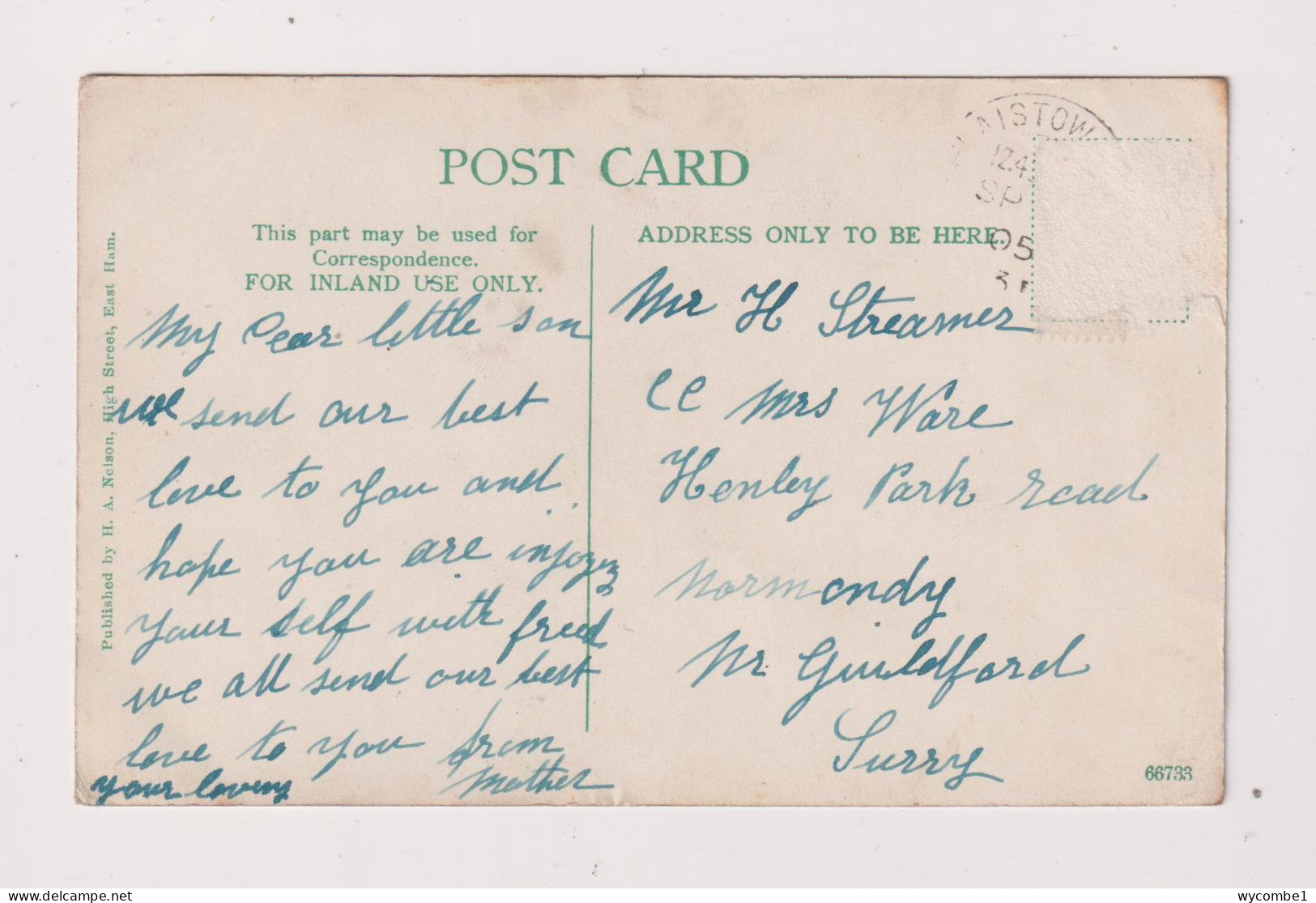 ENGLAND - London Plashet Grove Used Vintage Postcard As Scans - Andere & Zonder Classificatie