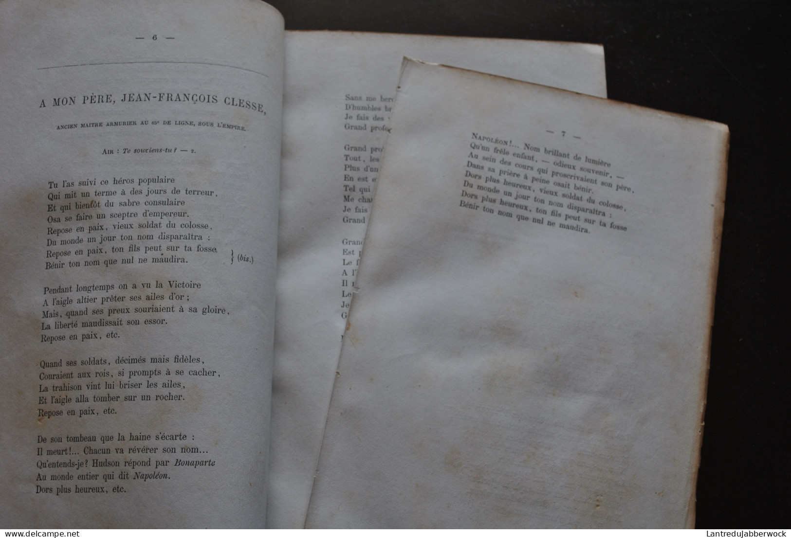 ANTOINE CLESSE CHANSONS Edition Complète Airs Notés 1866 Régionalisme CHANSONNIER BELGIQUE MUSIQUE PATRIMOINE FOLKLORE - Belgium