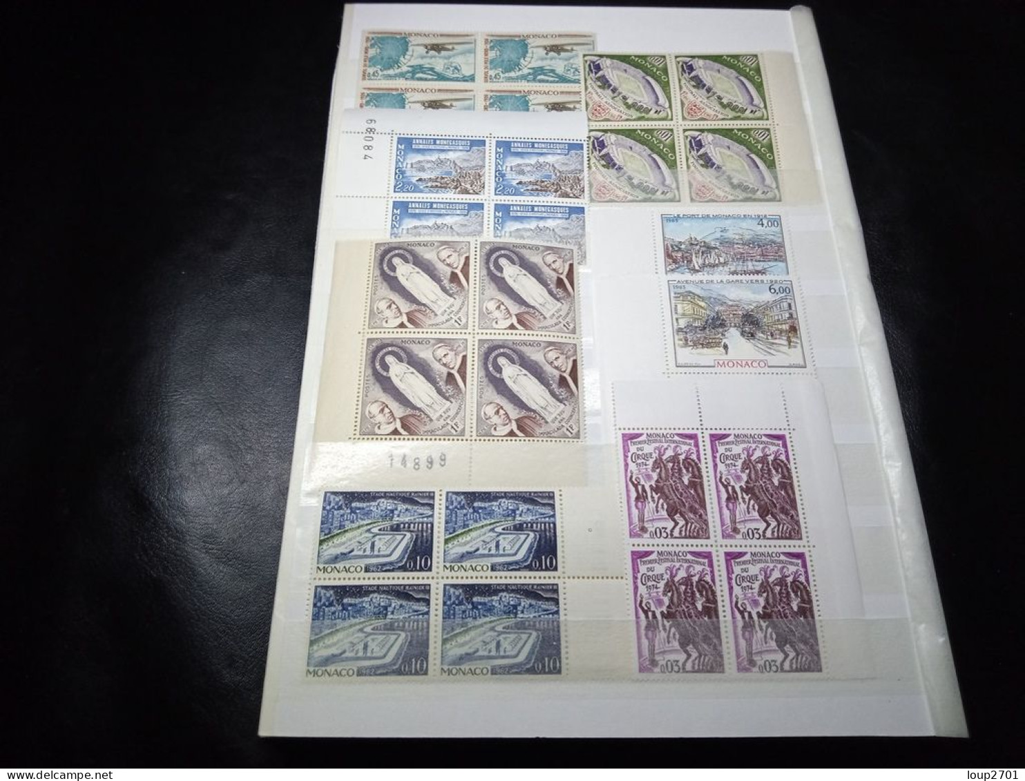 DM926 LOT FEUILLES MONACO N / O A TRIER COTE++ DEPART 10€ - Collections (with Albums)