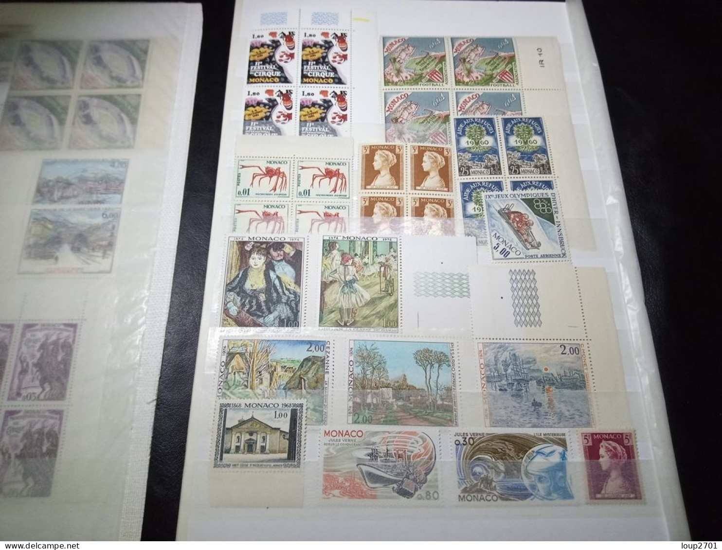 DM926 LOT FEUILLES MONACO N / O A TRIER COTE++ DEPART 10€ - Collections (with Albums)