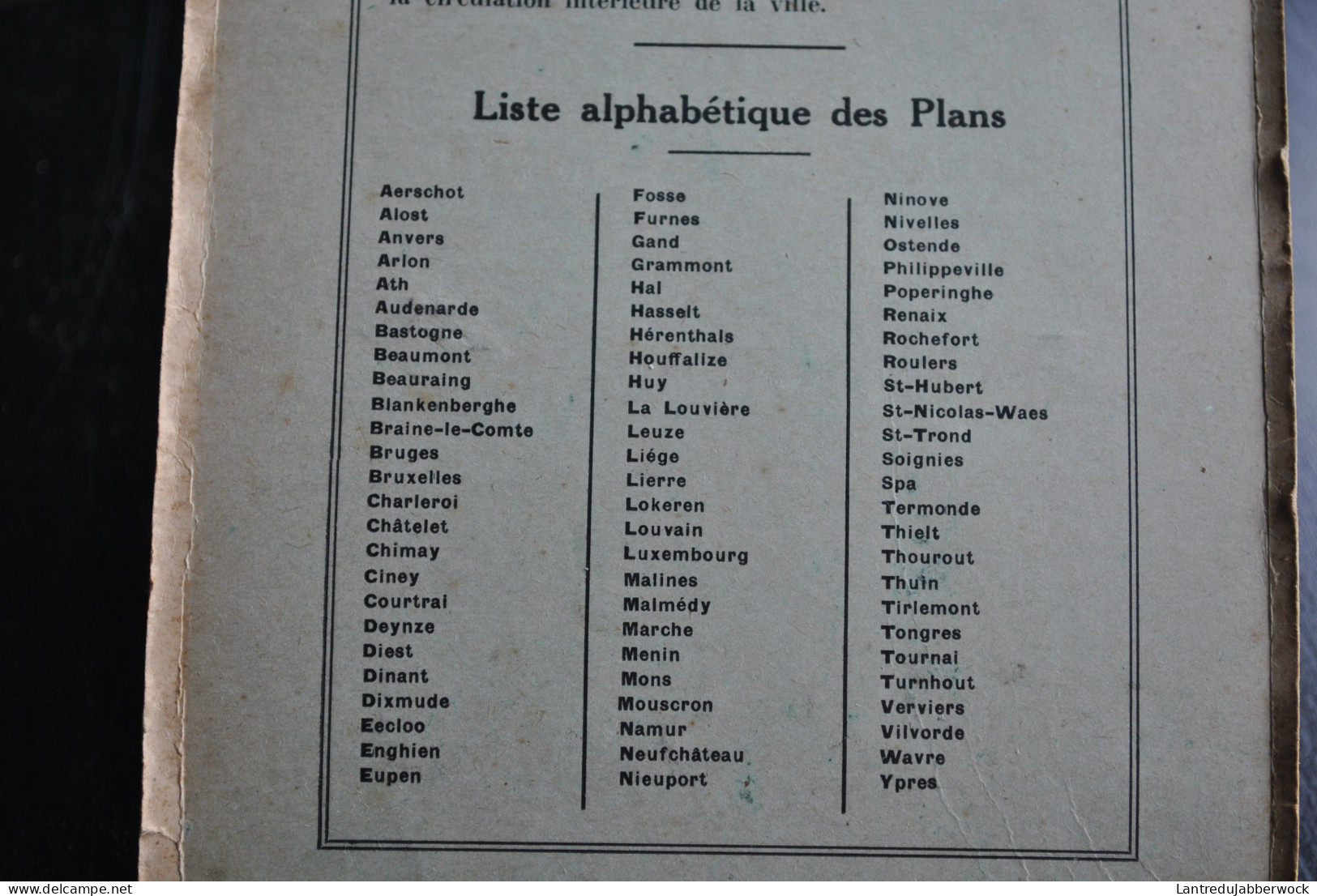 Traversée Des Villes Plans Schématiques Pour Automobilistes édités Par Le Touring Club De Belgique Régionalisme Carte - Belgium