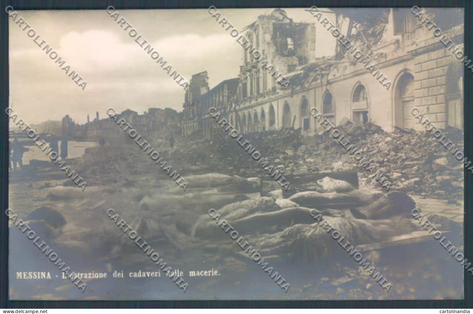 Messina Terremoto Città Foto Cartolina ZB9861 - Messina