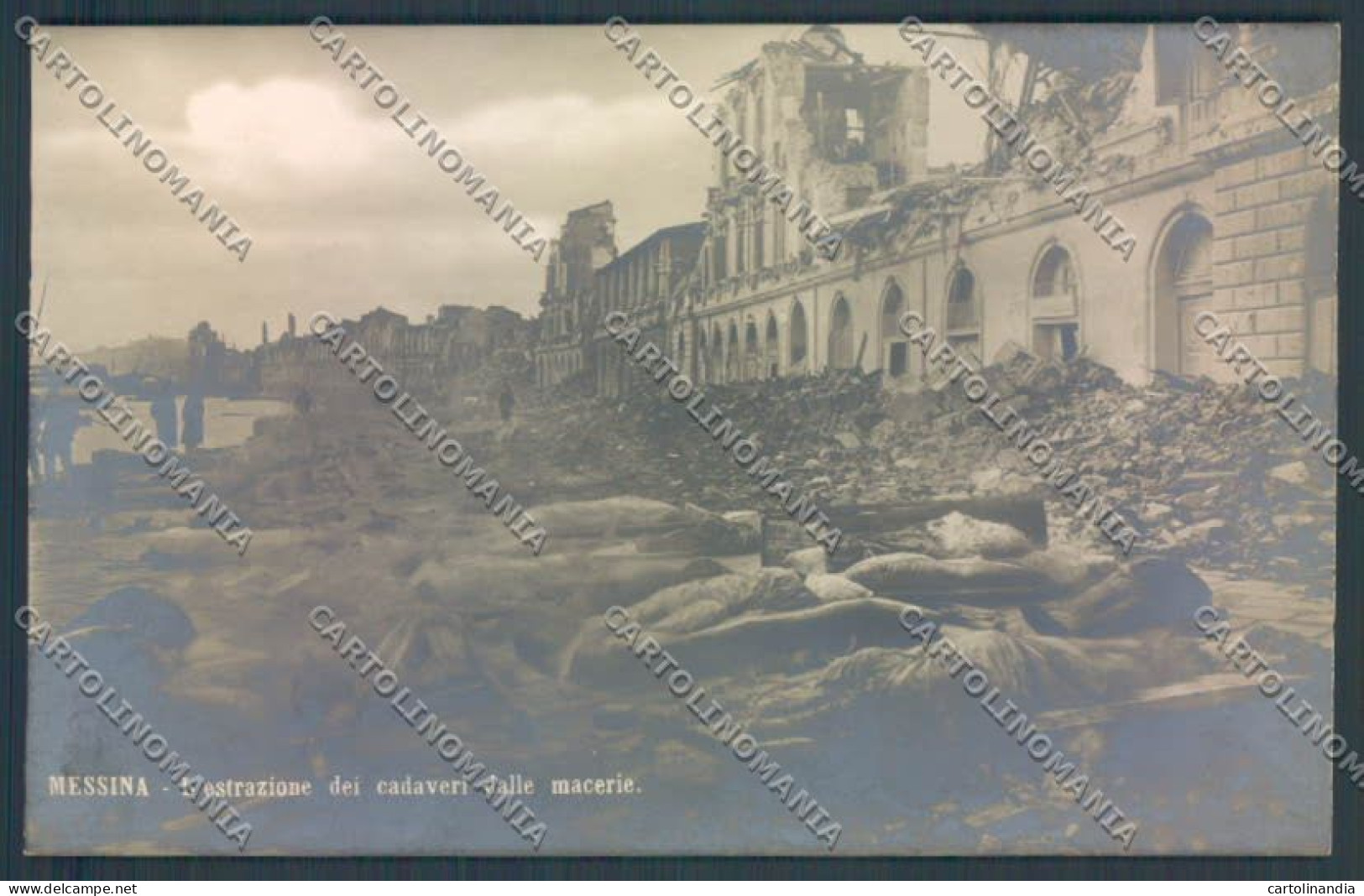 Messina Terremoto Città Foto Cartolina ZB9862 - Messina