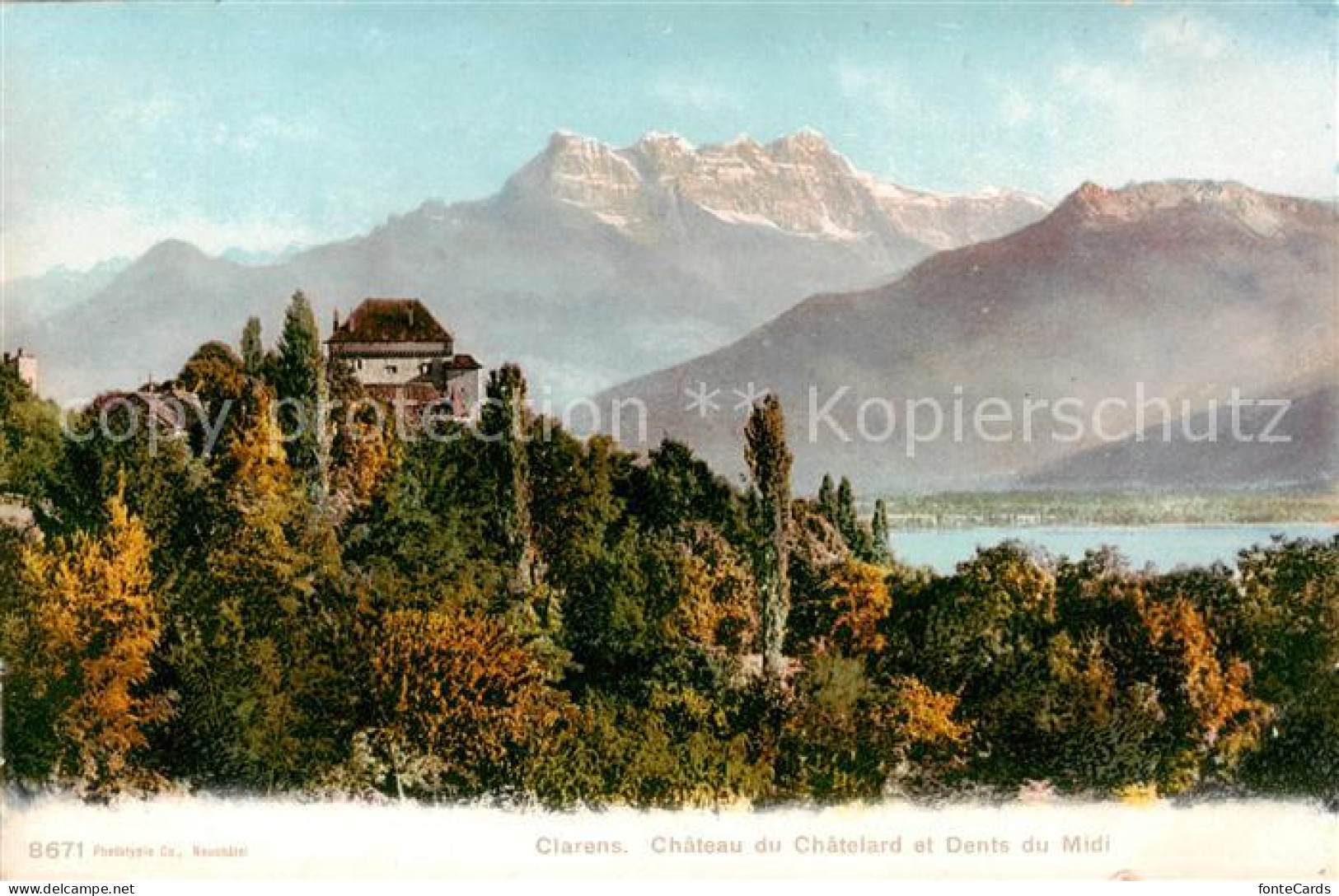 13801013 Clarens  Montreux VD Chateau Du Chatelard Et Dents Du Midi  - Autres & Non Classés