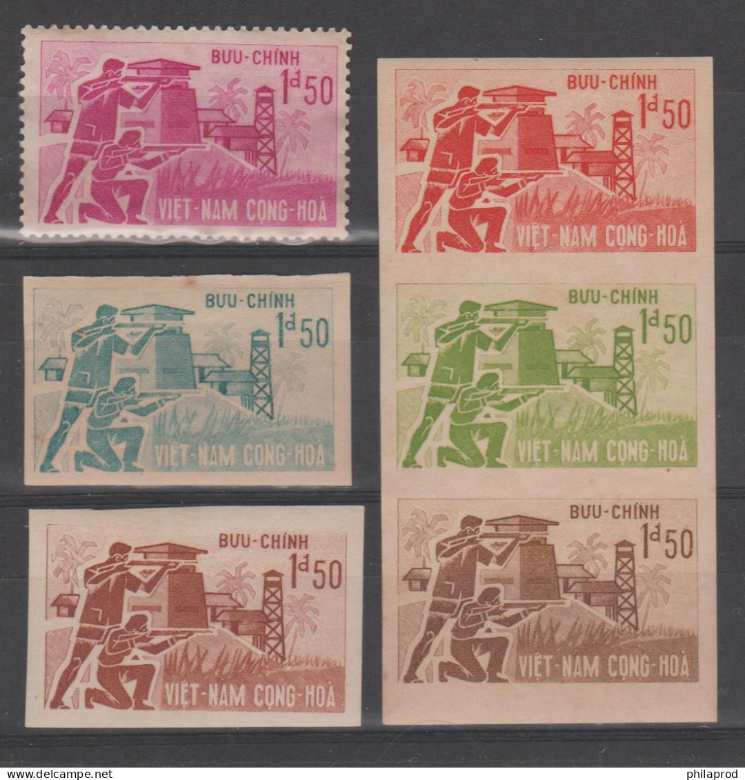 S.VIETNAM   LOT 5  ESSAY  IMPERF.  **MNH - Vietnam