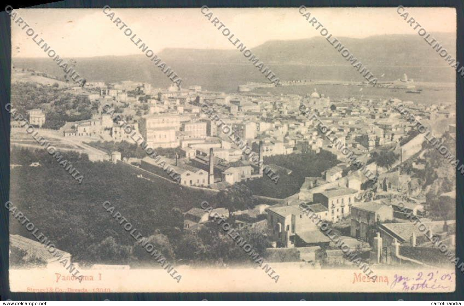 Messina Città PIEGHINE Cartolina ZB9388 - Messina