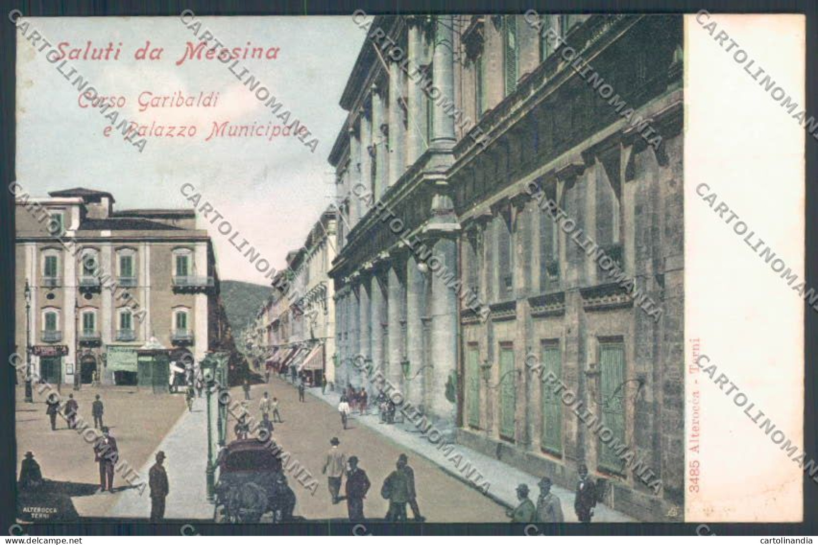 Messina Città Corso Garibaldi Alterocca Cartolina ZB9436 - Messina