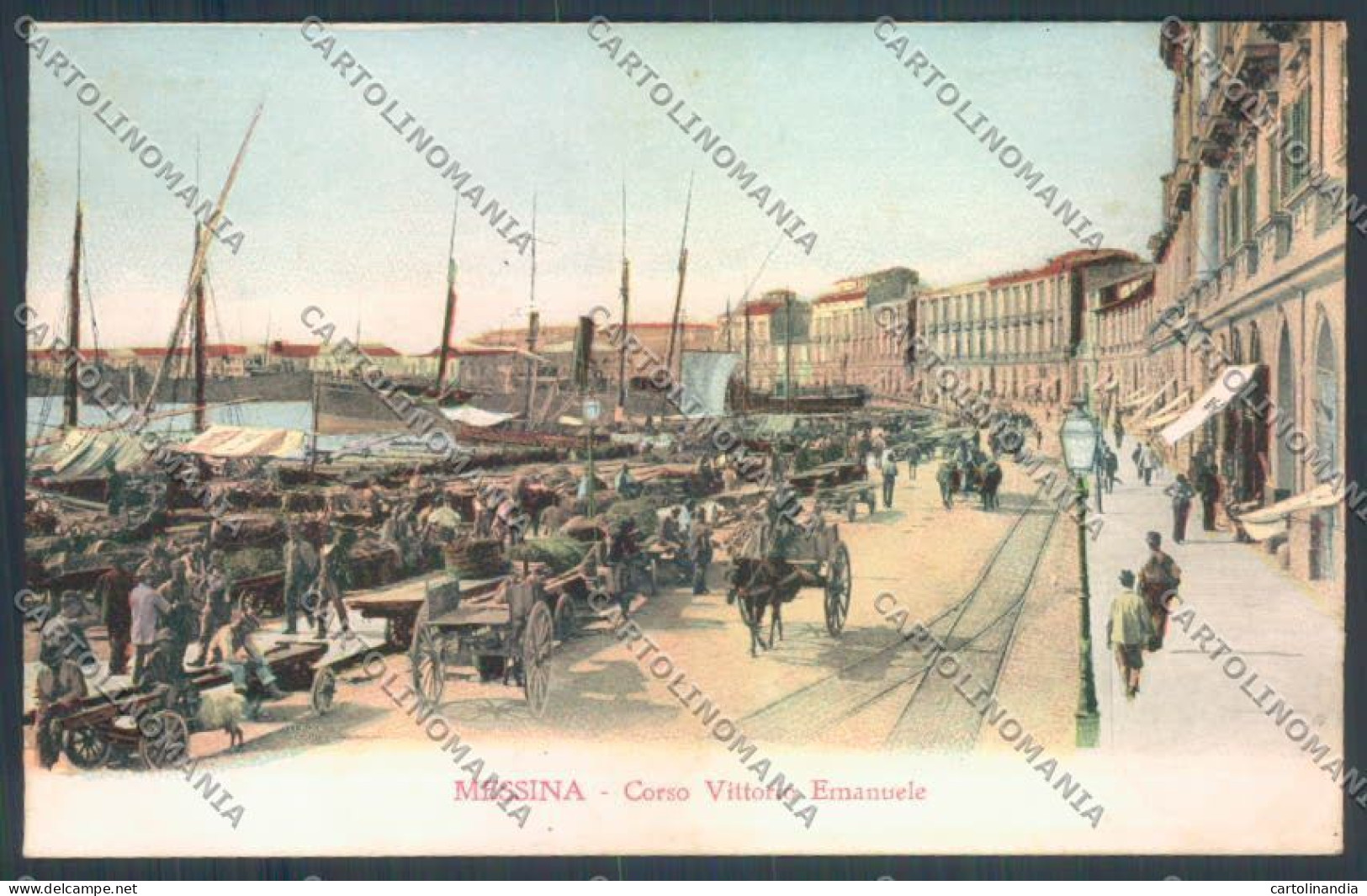 Messina Città Mercato Cartolina ZB9435 - Messina