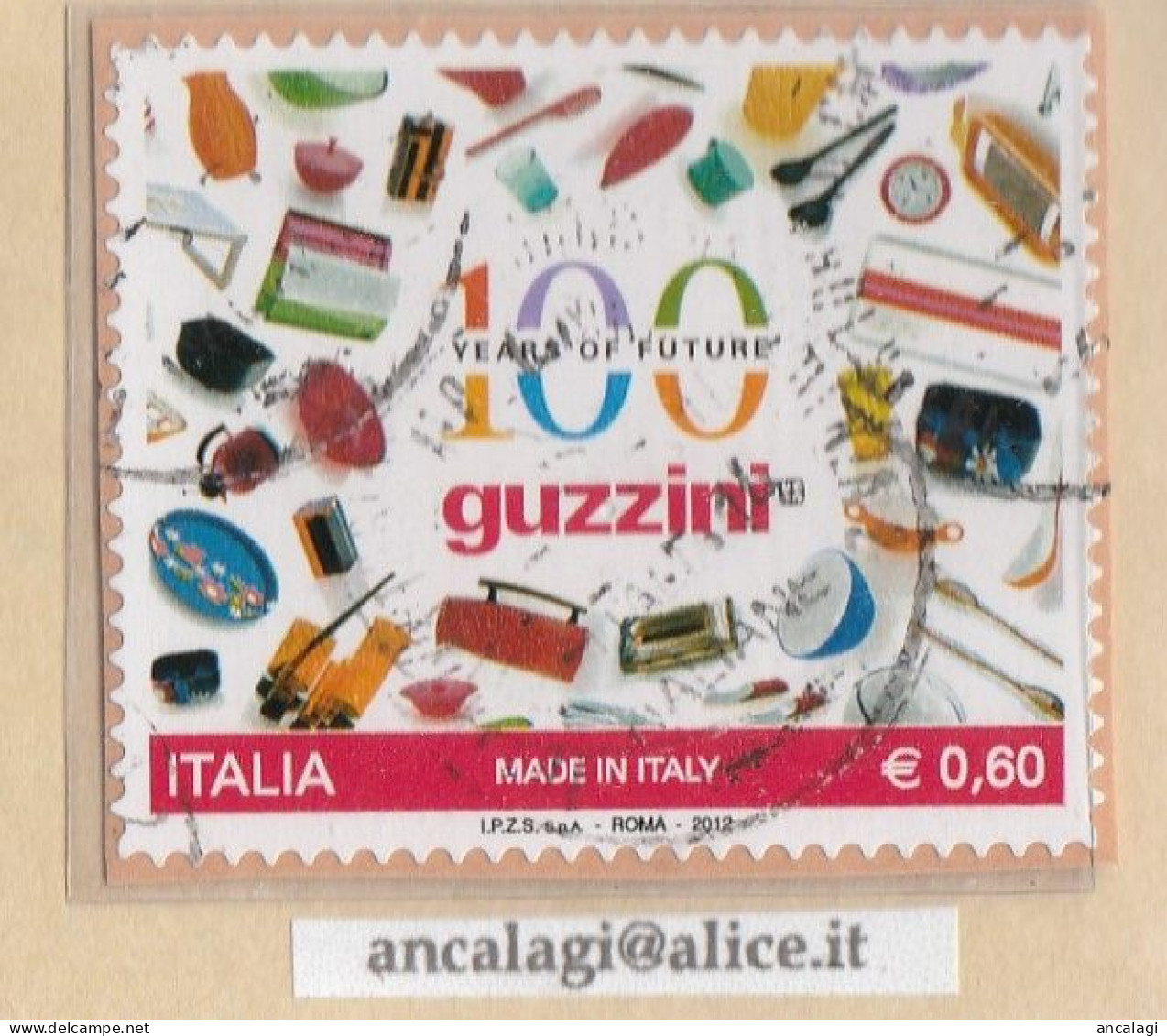 USATI ITALIA 2012 - Ref.1223 "MADE IN ITALY: GUZZINI" 1 Val. - - 2011-20: Afgestempeld