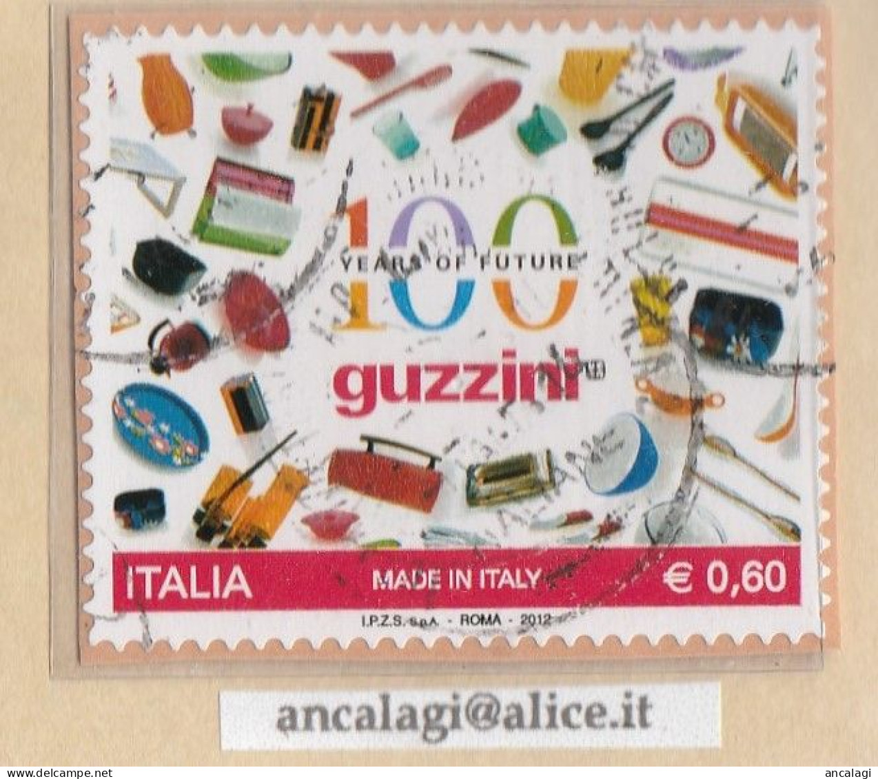 USATI ITALIA 2012 - Ref.1223 "MADE IN ITALY: GUZZINI" 1 Val. - - 2011-20: Usados