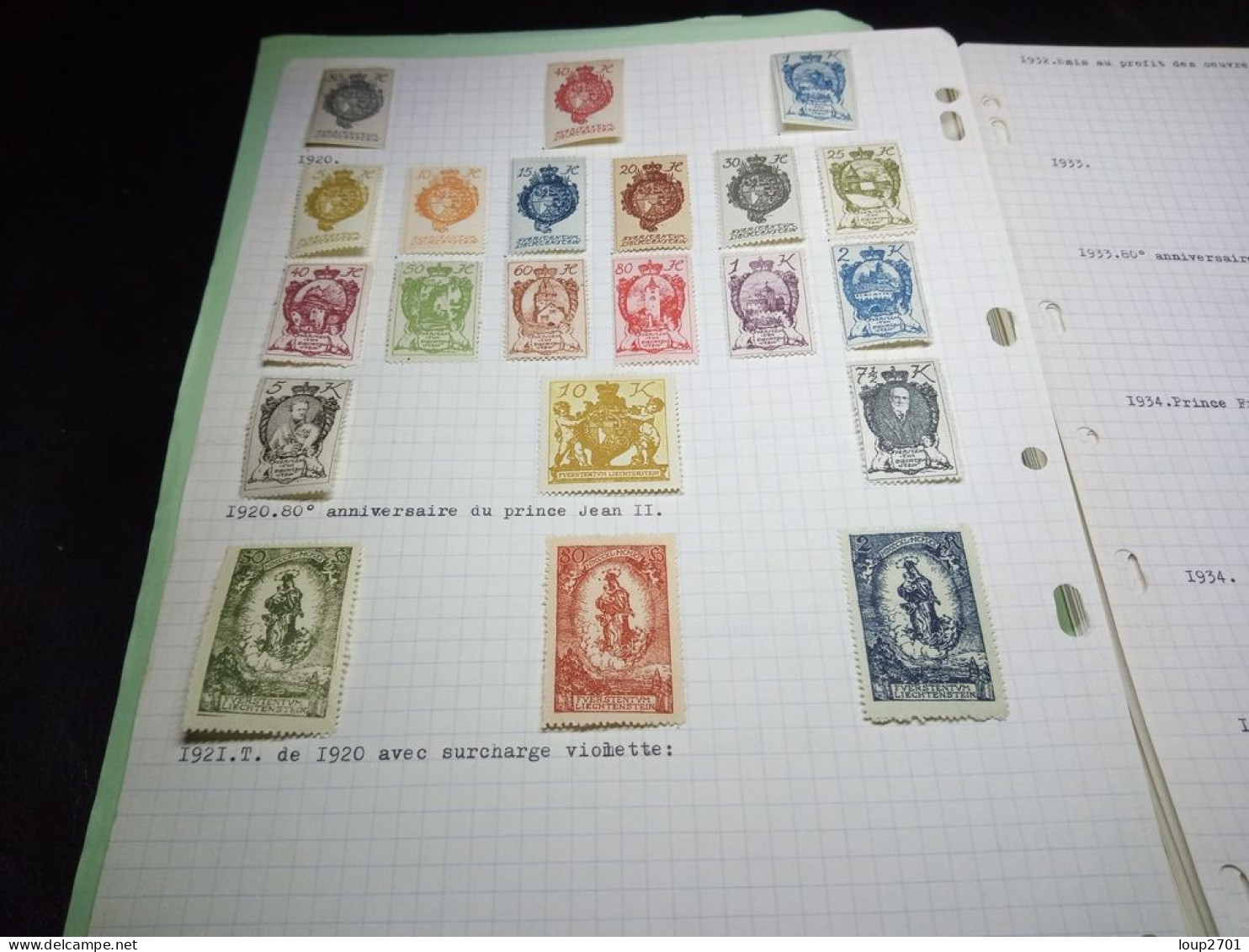 DM928 GROS LOT FEUILLES LIECHTENSTEIN ET NORVEGE N / O A TRIER COTE++ DEPART 10€ - Collections (en Albums)