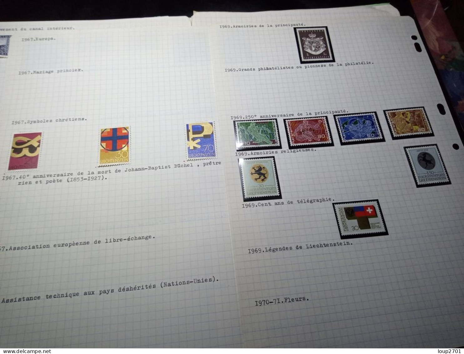 DM928 GROS LOT FEUILLES LIECHTENSTEIN ET NORVEGE N / O A TRIER COTE++ DEPART 10€