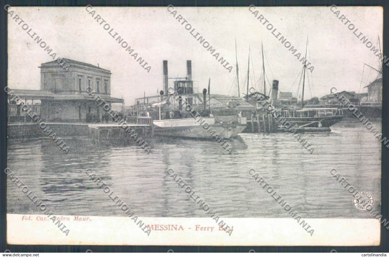 Messina Città Ferryboat Alterocca ABRASA Cartolina ZB9485 - Messina