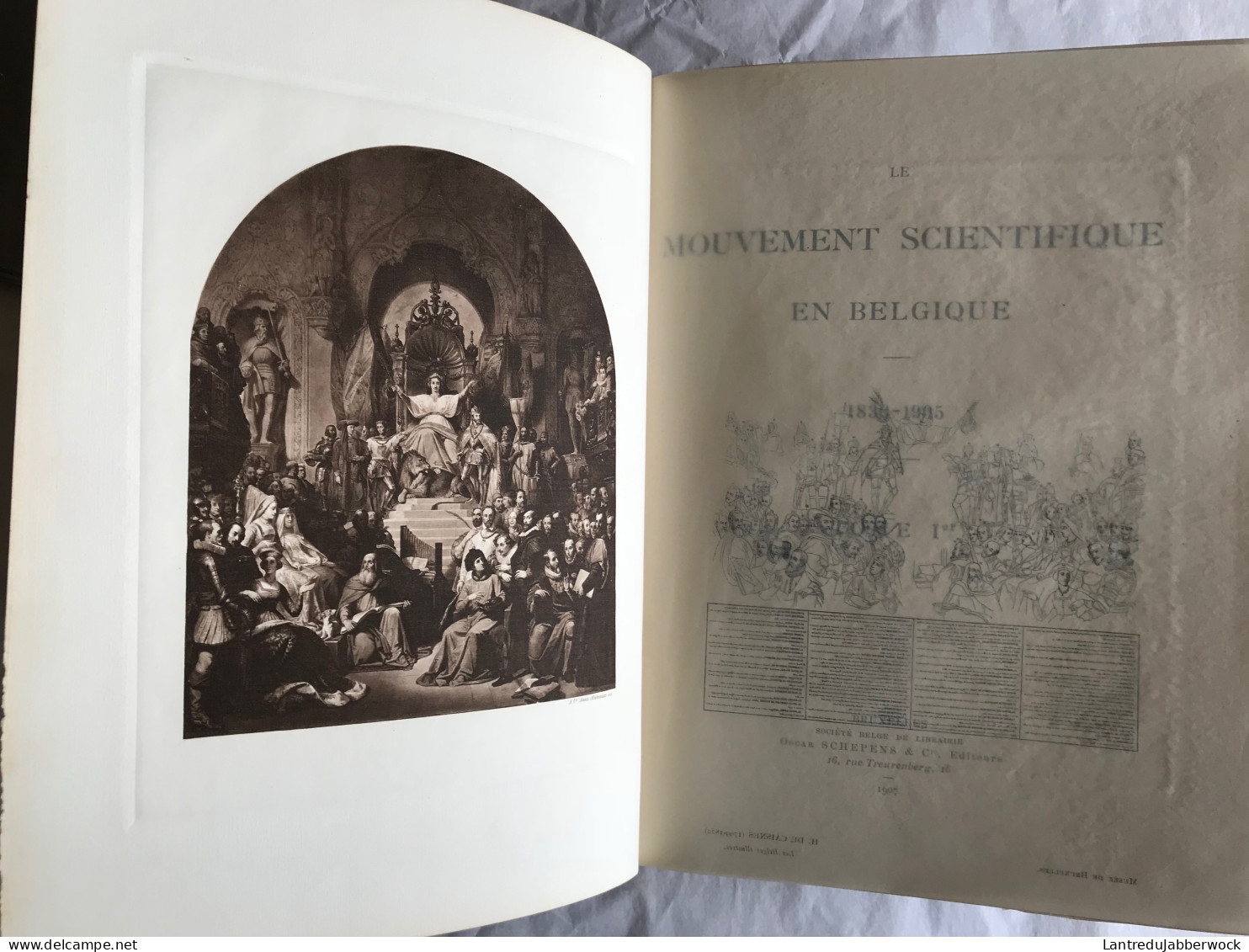 VAN OVERBERGH Le Mouvement Scientifique En Belgique 1830 1905 Tome 1 Seul Régionalisme Reliure Cuir Charles BULENS RARE - België