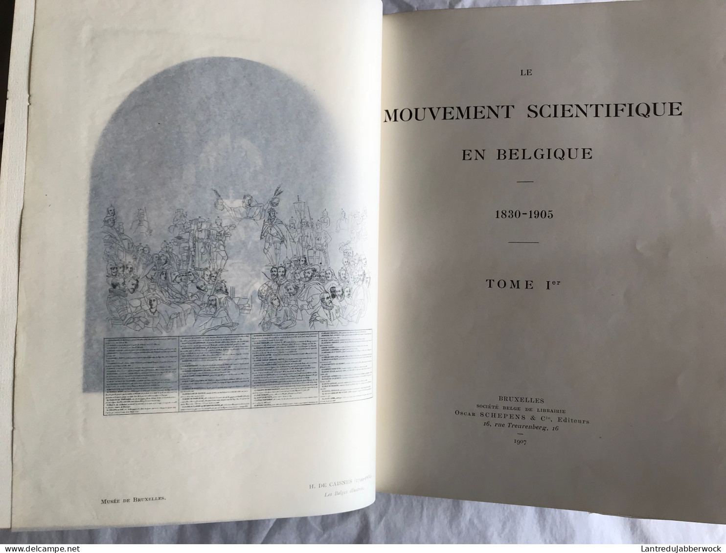 VAN OVERBERGH Le Mouvement Scientifique En Belgique 1830 1905 Tome 1 Seul Régionalisme Reliure Cuir Charles BULENS RARE - Belgium