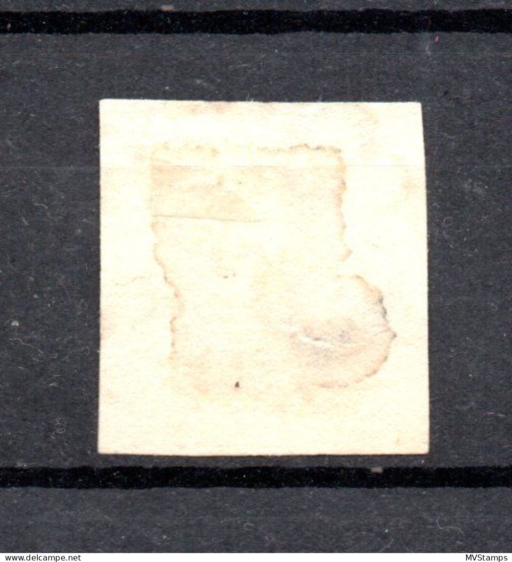 Netherlands 1852 King William Stamp (Michel 1) Nice Used Haarlem 1-1-18.. - Gebraucht