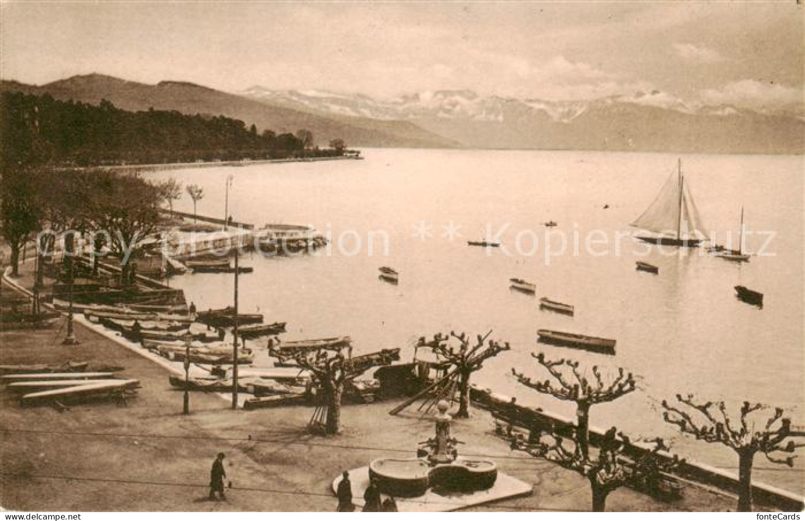 13800531 Ouchy Lausanne VD Le Quai Lac Leman Et Les Alpes Vaudoises - Autres & Non Classés