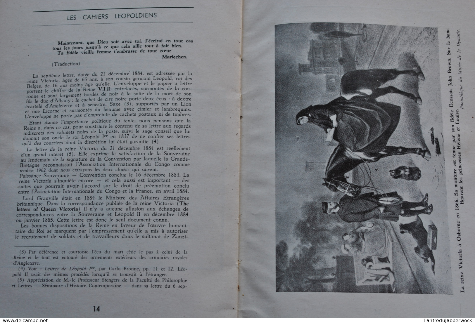 Les Cahiers Léopoldiens N°20 1962 Régionalisme Lettres Inédites Léopold II Ier 4è Croisade Adrien VI Malou-Riga Revue  - Belgien