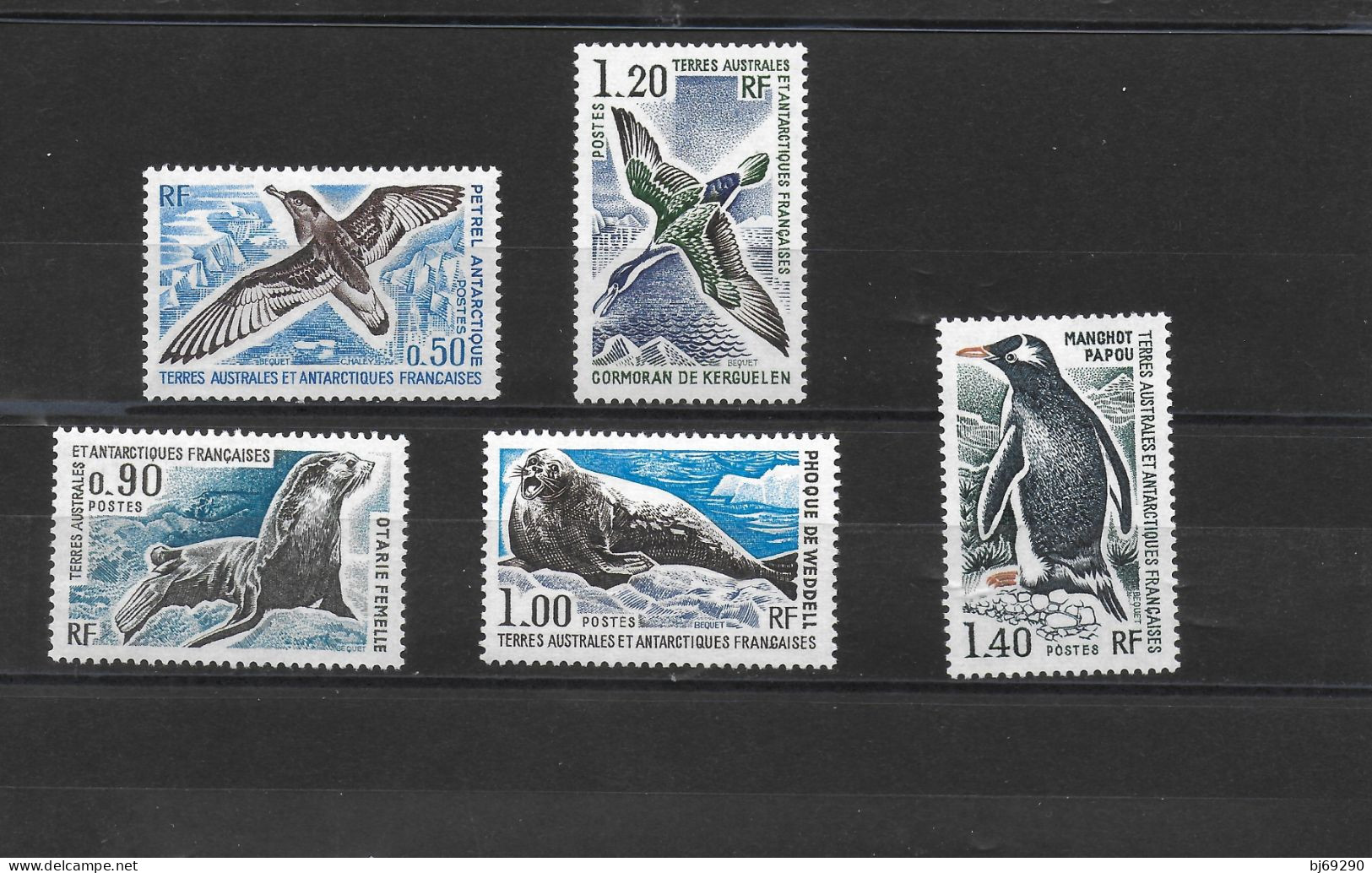 TAAF - 1976 : N° 56-57-58-59-60 Timbres  Neufs ** - Unused Stamps