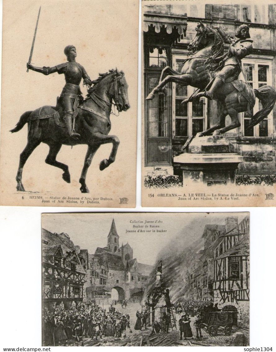 7 CARTES - JEANNE D'ARC - Personnages Historiques