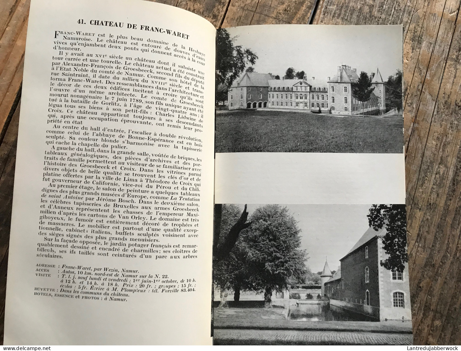 DOUMIC Emile POUMON CHATEAUX ABBAYES HOTELS OUVERTS AU PUBLIC BELGIQUE Régionalisme + Carte - Belgio