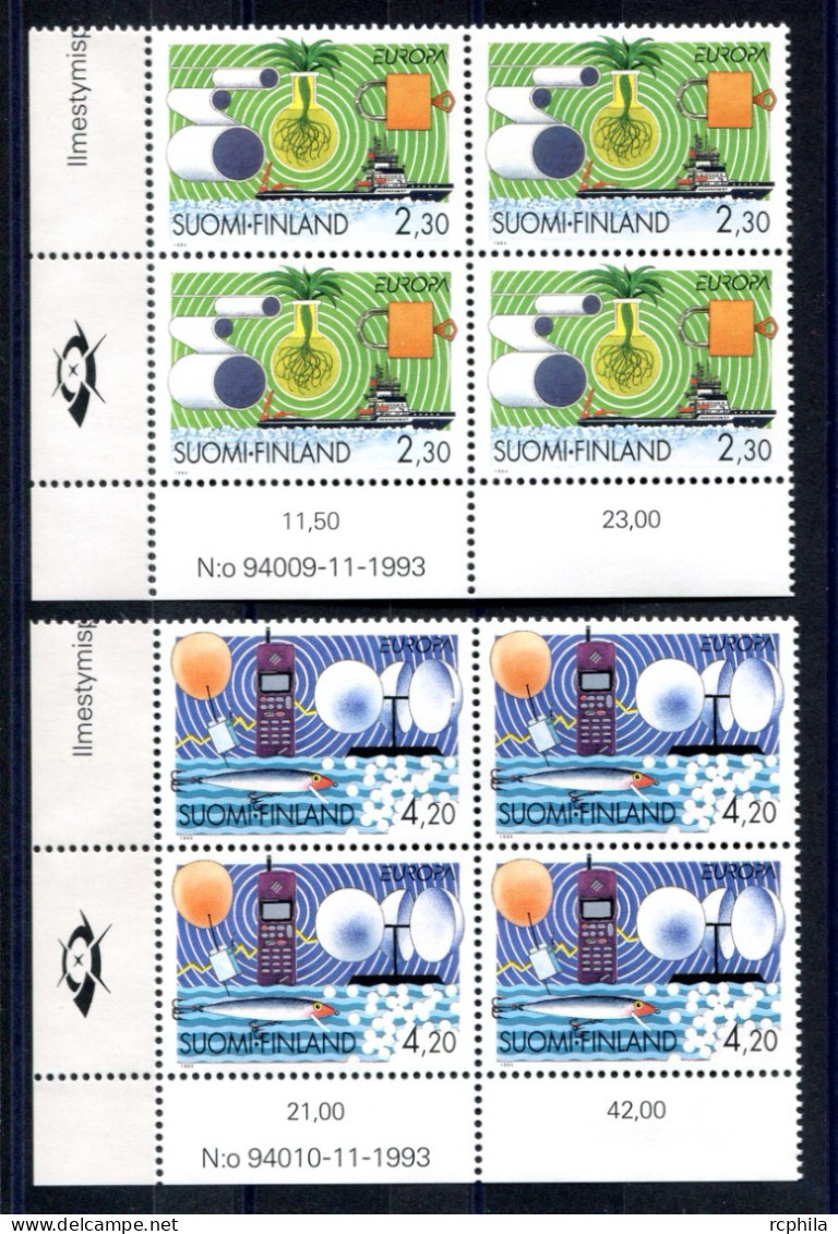 RC 27538 BELGIQUE COTE 20€ N° 1214 / 1215 X 4 Ex EUROPA 1994 L'EUROPE ET LES DECOUVERTES NEUF ** MNH TB - 1994